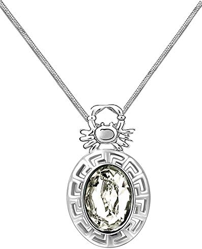 12 Signs of Zodiacal Constellations Austrian Crystal Pendant Necklace 45cm - Cancer