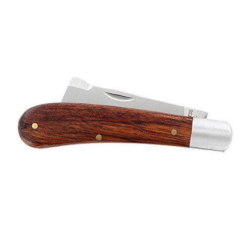 Okuliermesser Gartenmesser RH3004 Rosenholz & Edelstahl-Klinge, Taschenmesser zur Veredelung von Pflanzen, Rosen oder für Gartenarbeiten – Edelstahlmesser - 3