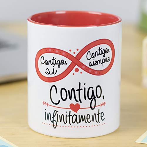 La mente es maravillosa- Taza con frase y dibujo romántico-Regalo SAN VALENTIN