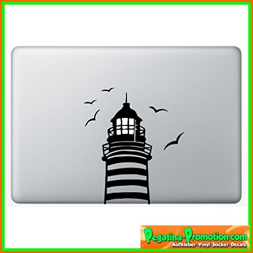 "Leuchtturm 2 Apple" Aufkleber Sticker für Macbook Air 11 13, Macbook skin 13, 15, 17 Zoll inch Apple Notebook Aufkleber ohne Hintergrund Tattoo Vinyl PEGATINA Apple Mac