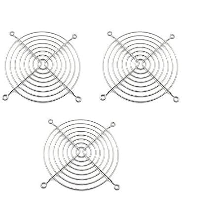 Power Fan Grill Finger Guard Silver Finish for Cooling Fan120mm (4"),150mm (6"), 200 mm (8') (PACK 0F 3, 120 mm (4"))
