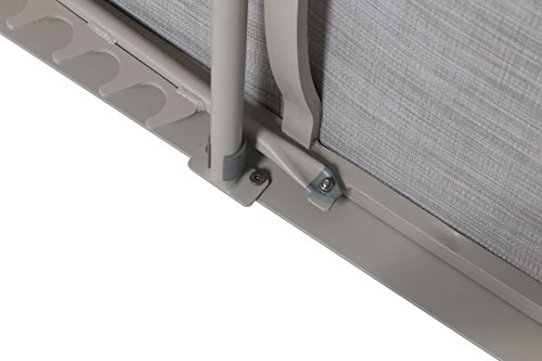 greemotion Liege Stockholm in Weiß/Grau, Alu-Sonnenliege Stockholm, Gartenliege Rückenlehne 5-fach verstellbar, - 