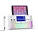 Produktbild auna DiscoFever LED Karaokeanlage Karaokemaschine Kinder Karaoke Player (Bluetooth, CD-Player, Spielt Karaoke CDs, Farbdiplay, Zeigt Liedtext, Video-Ausgang, LED-Beleuchtung) weiß