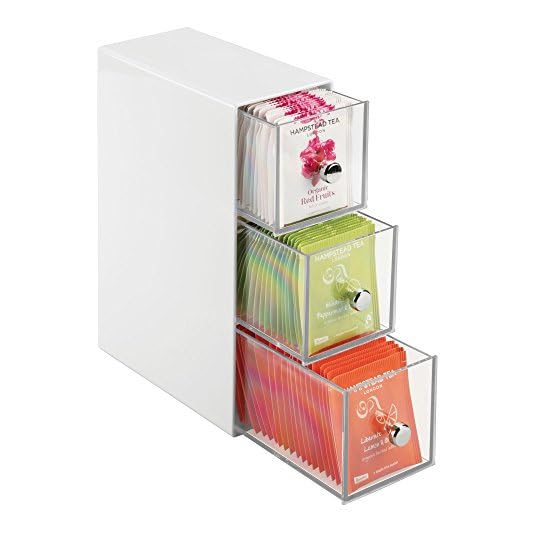 The Home Edit Boite De Rangement mDesign boite de rangement cuisine avec 3 tiroirs – casier de rangement
