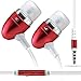 Price comparison product image Aventus (Red) Motorola Moto G5 Plus (2017) High Performance 3.5mm Jack Stereo Headset In-Ear Aluminium Earphones with Microphone and On/Off Button