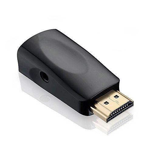 MYTK HDMI auf VGA Adapter. Konverter von HDMI-Male auf VGA-Female mit 1m langem Audio Kabel