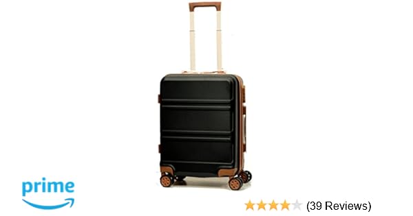 white luggage with tan trim