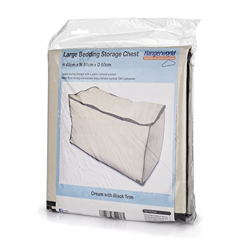 Große Aufbewahrungsbox Unterbettkommode schwarze Einfassung – Mottensicher B 91 cm x T 50 cm x H 45 cm Hangerworld - 8