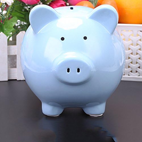 Piggy coin ceramic piggy bank large coin piggy bank creative children's birthday cute cartoon coin piggy bank-A 15x15x15cm(6x6x6inch)