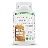 Vegan Vitamin D3 2000 Iu Palm Oil Free Supplement - 90 Tablets - 3 Month Supply - High Strength Vit D Cholecalciferol From Lichen Extract - Gelatine Free - Sustainable & Pure