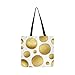 Produktbild Elegante und lustige goldene Tupfen Canvas Tote Handtasche Schultertasche Crossbody Taschen Geldbörsen für Männer und Frauen Einkaufstasche