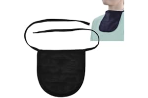 FYEARFLY Collo Trachea della Copertura, Collo Stoma di Copertura, Protezione per stomia del collo con protezione per tracheostomia a strato singolo Protezione per trachea per gola completa in puro cotone Nera