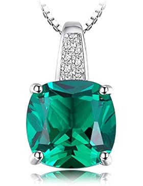 JewelryPalace Erstellt Rubin Saphir Anhänger Halskette 925 Sterling Silber