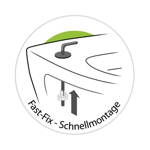 WC-Sitz Siena beige | Toilettensitz | WC-Brille aus Duroplast-Kunststoff | Edelstahl-Scharnier | Fast-Fix-Schnellbefestigung | Toilettendeckel | Klodeckel | WC Deckel | Klobrille - 5