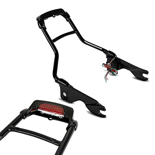 Sissybar with LED Rear Light detachable for Harley CVO Road Glide 18-19 black
