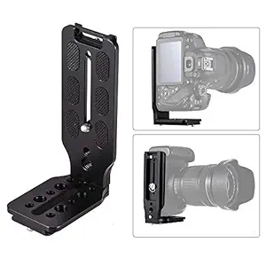 L Shape QR Quick Release Plate Vertical ing Bracket Aluminum Alloy with 1/4 Inch Screw for Canon Nikon Sony DSLR Camera for Crane 2/3 AIR Feiyu A2000 AK2000 AK4000