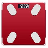 SYNC WITH FITNESS APP - Smart Body Scale con fácil operación, descargue la aplicación "ok ok" a través de Apple Store o Google Play, conéctese a través de Bluetooth 4.0, sea compatible con la mayoría de los teléfonos inteligentes, ayude a rastrear y administrar su índice de salud en cualquier momento y tu familia sana.
