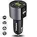 Produktbild Bluetooth FM Transmitter, ESOLOM KFZ Auto Radio Adapter Freisprecheinrichtung mit 2 USB Ladegerät 5V/2.4A&1A, LED Anzeige, MP3 Player Hände frei Calling Car Kit zur Übertragung von Musik vom Handy und MP3 für iOS-und Android-Geräte