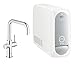 Price comparison product image GROHE 31456000 High U-Spout Blue Home Duo Starter Kit, Chrome, 2-Piece