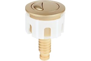 XINSENYUE Toilet Flush Button Replacement, Push Button Compatible Toilet Cistern Flush Parts (Gold)