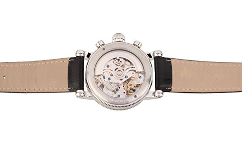 Chronoswiss Sirius Retrograde Men's Automatic Watch with Silver Dial Chronograph Display and Black Strap 7543B