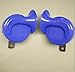 Produktbild QXXZ 1 Paar 12 V Schnecke Form Auto Horn Lauter Auto LKW Elektrofahrzeug Horn Schallpegel 105 Db Motorrad Auto Styling Blau