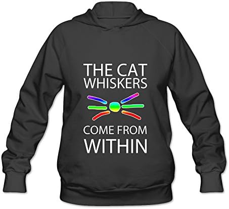 Women's Dan And Phil Cat Whiskers Poster Hooded Sweatshirt Black -  Black - 