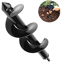 NATUCE Mèche Jardin Tarière, Foret de Jardin en Spirale, Tarière de Jardinage pour Perceuse électrique, Tige hexagonale, Perceuse à Spirale, Outil de Jardinage pour Planter Semis et Bulbes- 8 * 30cm