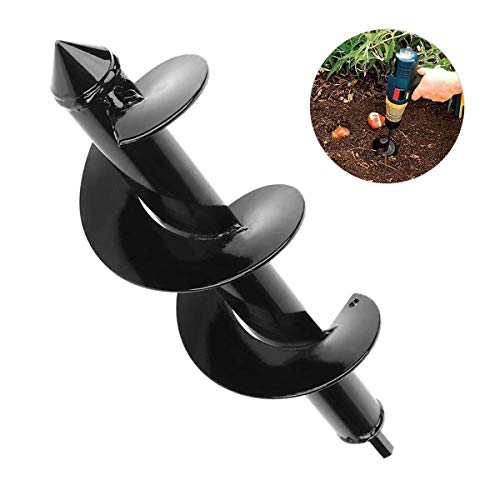 NATUCE Mèche Jardin Tarière, Foret de Jardin en Spirale, Tarière de Jardinage pour Perceuse électrique, Tige hexagonale, Perceuse à Spirale, Outil de Jardinage pour Planter Semis et Bulbes- 8 * 30cm
