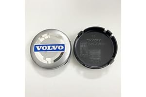 AKXBEFU 4 pièces Cache-Moyeux pour Volvo S60 S80 S90 XC60 XC90 XC40 64mm, Centre de Jante Capuchons, Cache Moyeu Centre de Roue, Bouchon de Jante, Enjoliveur de Voiture