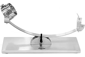 Avalon Jamonero basculante con Cabezal Giratorio de Acero Inoxidable, Soporte para Jamón, Plateado, 50 x 18 x 20,5 cm