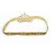 Baby Girl Headband Photography Headwear Faux Pearl Rhinestone Crown Pattern (Gold)