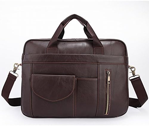 Q Billetera Briefcase Business Men 'S Men' S Shoulder Bag Handbag Casual Zipper Package,Coffee