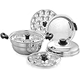 Potscape Maxx Idlipot - Multi Idli Pot Stainless Steel - Compatible with Gas & Induction - Includes Dhokla Maker with Steamer, 2 Idli Plates, 1 Mini Idli Plate – Momo Idiyaapam Maker