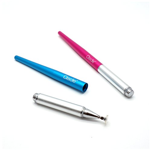 Ciscle Disc Stylus 2Pack Precise Disc Styli mit 4 Ersätze Disc Tips für kapazitive Touch-Screen-iPads, Tablets, iPhones, Samsung Galaxy Note / Tab und mehr (Blau + Rosa) - 3