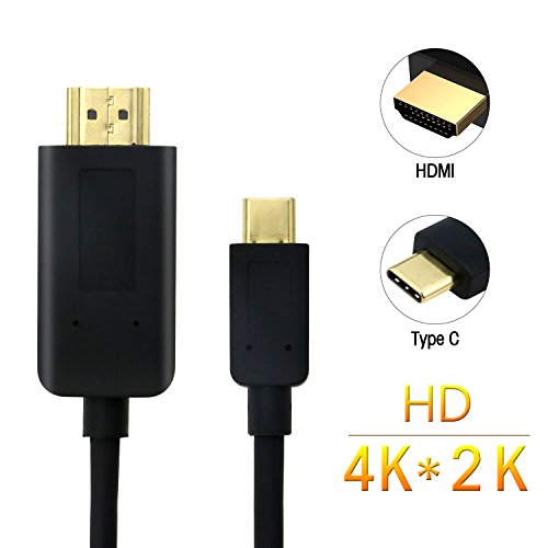 TedGem USB C zu HDMI-Kabel, Typ c USB 3.1(Thunderbolt 3 Kompatibel) zu HDMI Stecker 4K Kabel (5.9Fuß/1.8M) für ChromeBook Pixel, 2016 MacBook Pro, 2015 MacBook, Huawei MateBook & Mehr - 2