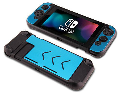 Preisvergleich Produktbild Supremery Nintendo Switch Hülle Tasche Aluminium Case Full Body, Hellblau