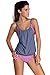 Produktbild Loveours Damen Mädchen Tankini Zweiteilige Bikini Set Grau (M)