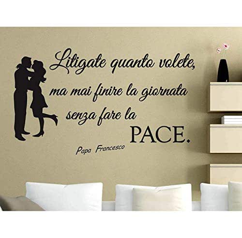 Adesivi Murali Frasi Papa Francesco Fate La Pace Wall Stickers Frase Citazione Adesivo Murale Decorazione Interni Stickerdesign Amazon It Handmade