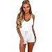 Produktbild Fletion Damen V-Ausschnitt Sexy Kurzer Overall,Weiß,S