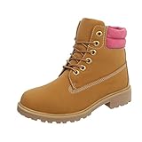 comprar cordones anchos puma  Zapatos para Mujer Botas Tacón Ancho Botines con Cordones Marrón Tamaño 38