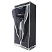 Produktbild ECD Germany Stoffschrank aus Vliesgewebe 70x50x160cm Schwarz Faltschrank Kleiderschrank