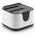 Produktbild deleyCON DUAL USB 3.0 Dockingstation für alle 2,5" und 3,5" SATA Festplatten und SSD's - Backup oder Duplizieren auf Knopfdruck + LED Statusanzeige , Weiß