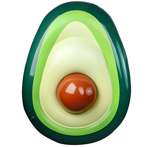 PovKeever Avocado Inflatable Floatation Kickboards, 165CM Giant Pool Float Summer Swimming Ring Water Pool Fun Float Toys Inflatable For Adults and Children Inflatable Swim Ring Beach Pool Swim Toy