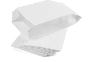 PACKRA - Weiße Papiertüten, Zellulose-Geschenktüten aus Papier, Brottüten, Kleine Tüten für Süßigkeiten, Plätzchentüten Papier, Packpapier Tüten (100 Stück, 9cm x 15cm x 5cm)