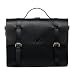 Produktbild SID & VAIN Aktentasche Leder Boston Duo groß Laptoptasche Multifunktionstasche Unisex 15 Zoll Laptop Rucksack-Funktion Extra-Abtrennung bis 15,4 Zoll echte Ledertasche Damen Herren schwarz