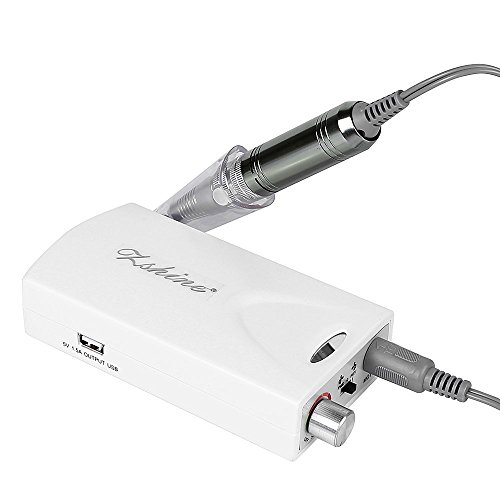 hommii Fresas para uñas Lima de uñas uñas Amoladora con portátil Charger 6800 mAh 25000rpm EU Plug Blanco/Rojo
