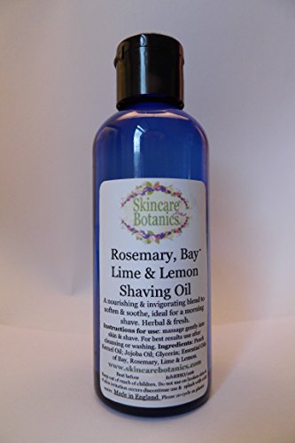 All Natural Shaving Oil with Bay, Rosemary, Lime & Lemon & pure Jojoba | A beautifully uplifting & invigorating…