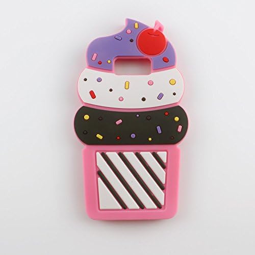 Galaxy S8 Case,Ice Cream Design 3D Cute Cartoon Character Protective Skin Soft Rubber Silicone Case Cover for Samsung Galaxy S8 (2017) (Rose)