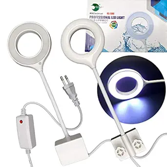 Rs Electrical Aquarium Fish Bowl Clip On Clamp Led Light Lamp For Small Fish Tanks Super Bright Blue White Led - 6.4W Energy Saving By Visual Arrest, Pack of 1